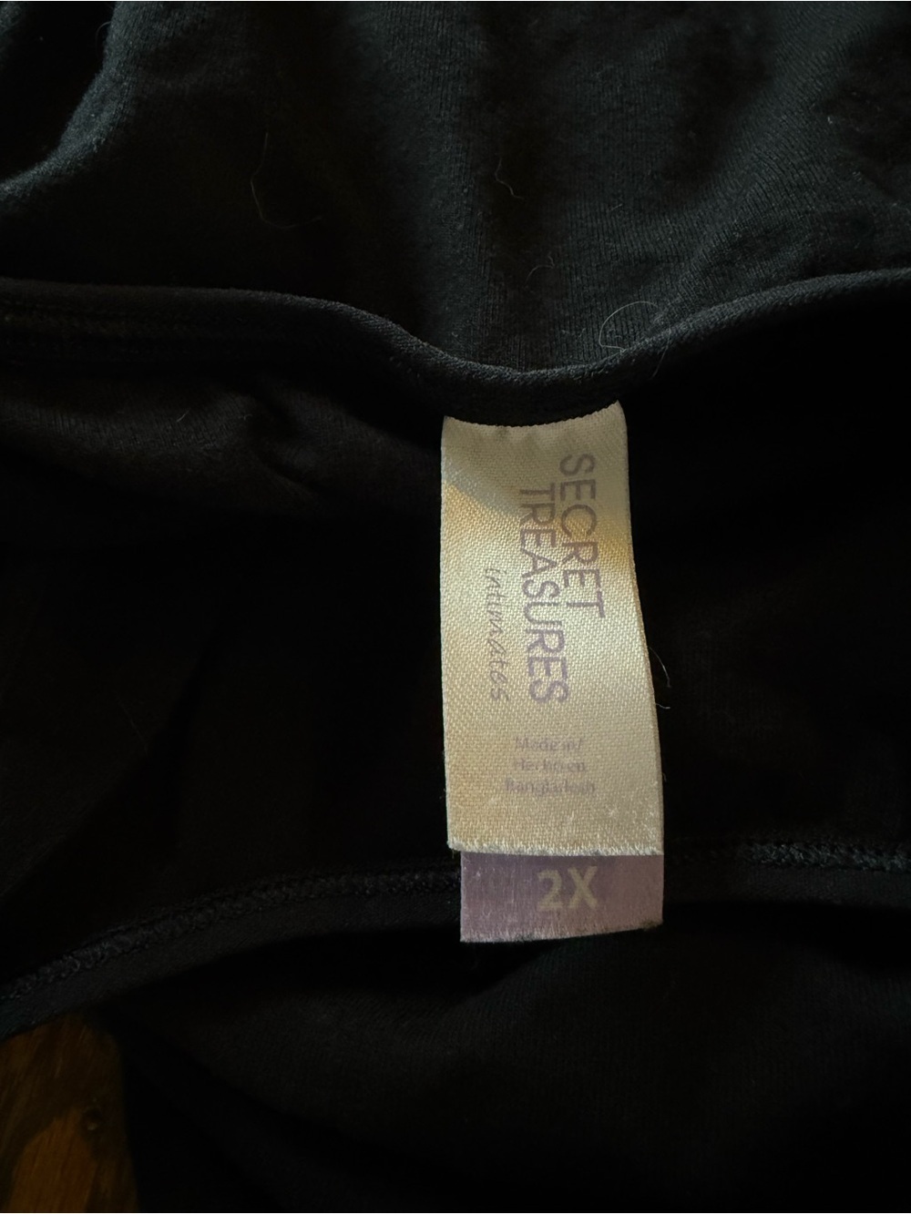Secret Treasures Black nursing Tank Top cami with Spaghetti Straps size 2x - Picture 5 of 5